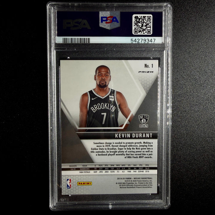 Kevin Durant 2019 Mosaic Reactive Blue (PSA Gem Mint 10)