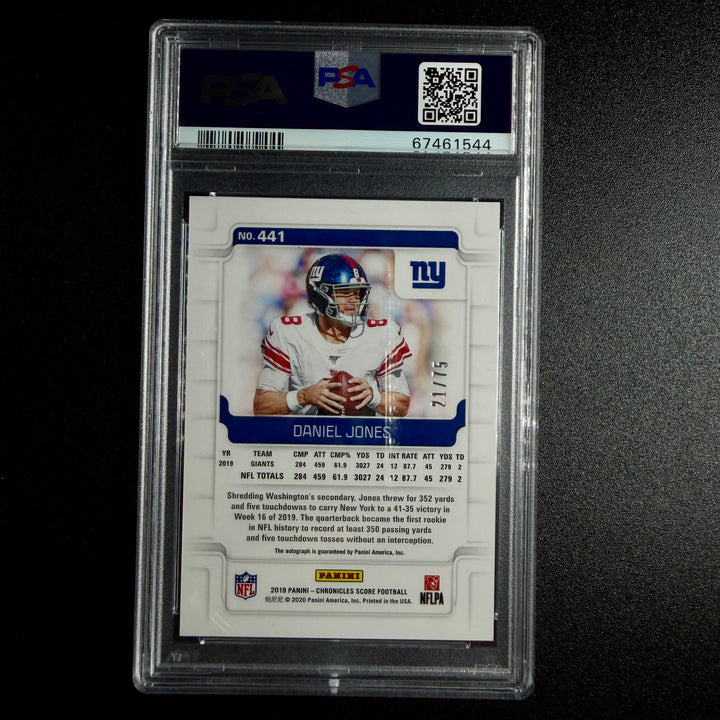 Daniel Jones 2019 Score Chronicles Rookie (PSA Mint 9)