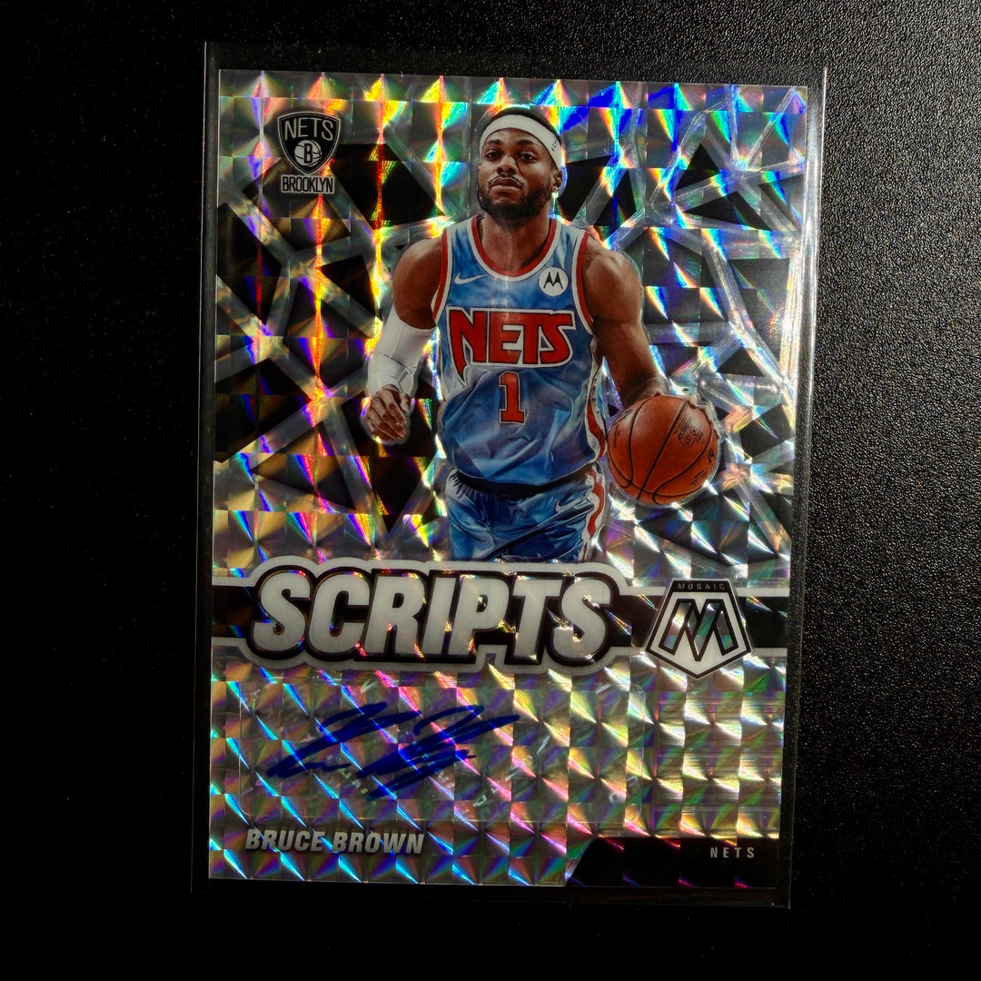 Bruce Brown 2020 Mosaic Scripts Autograph