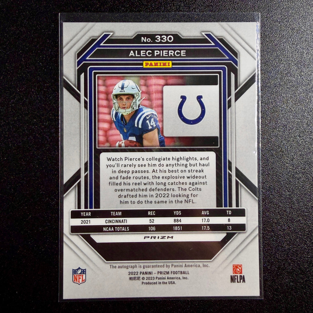 Alex Pierce 2022 Prizm Rookie Auto (Silver)