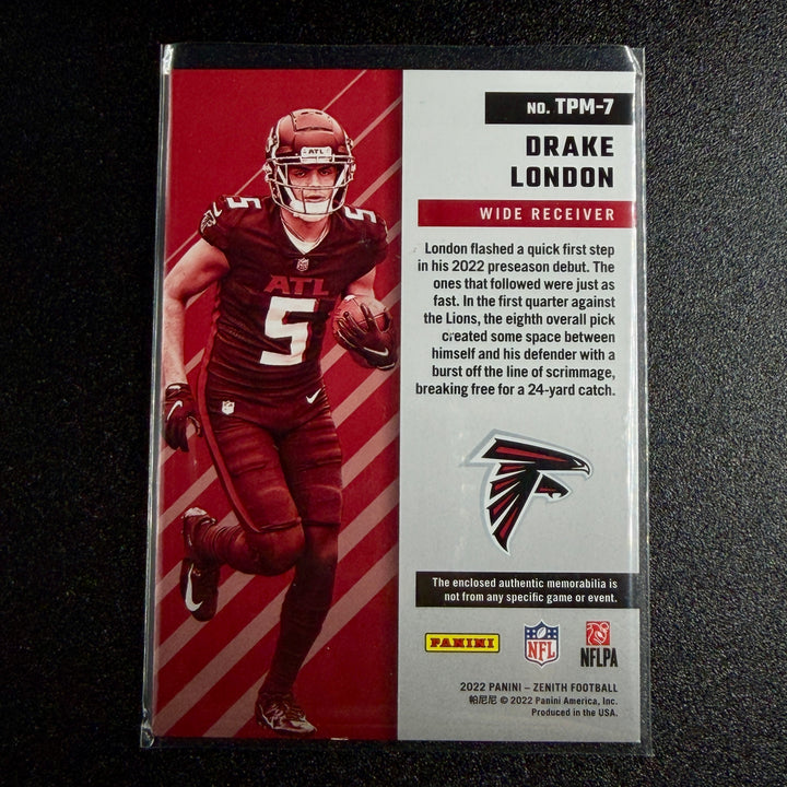 Drake London 2022 Zenith Rookie Patch