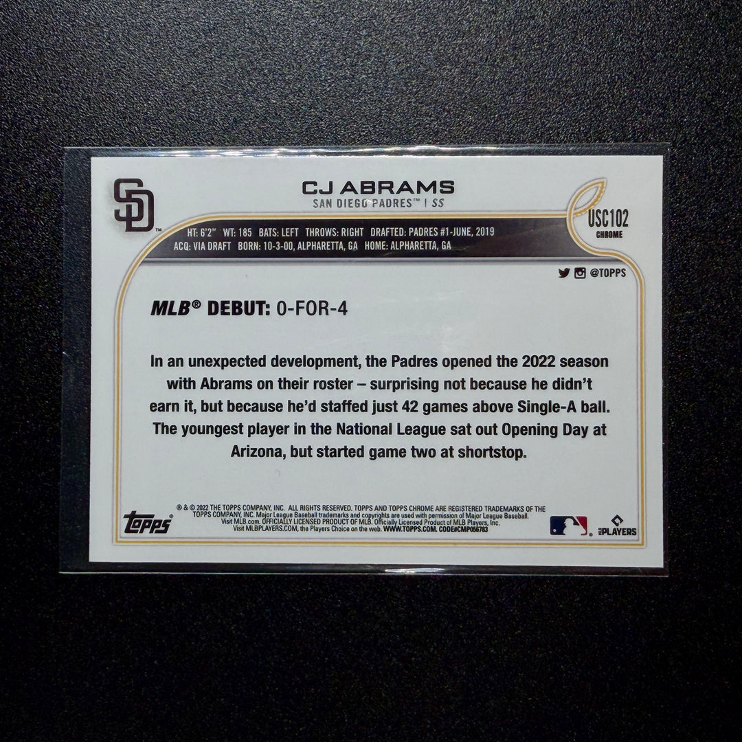 CJ Abrams 2022 Topps Chrome Rookie