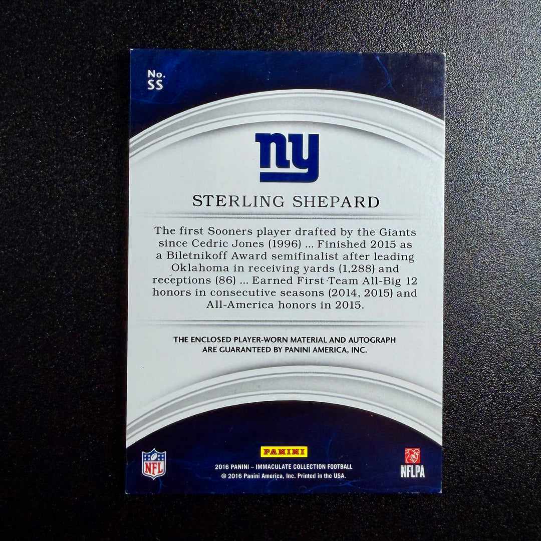 Sterling Shepard 2016 Immaculate Collection Patch Autograph (26/49)