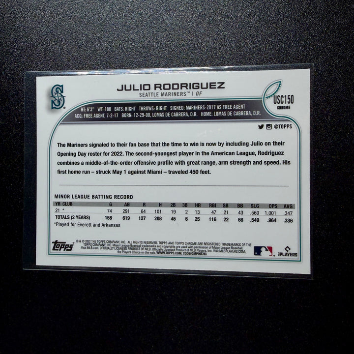 Julio Rodriguez 2022 Topps Chrome Rookie