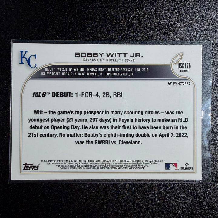 Bobby Witt Jr. 2022 Topps Chrome Rookie