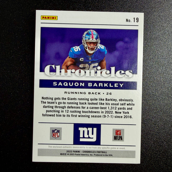 Saquon Barkley 2022 Chronicles Patch (23/25)
