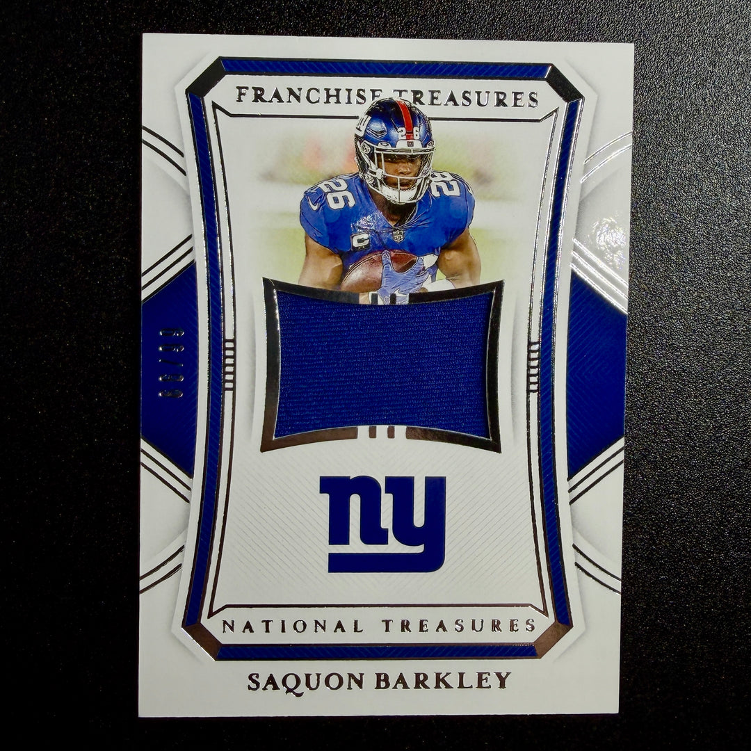 Saquon Barkley 2020 National Treasures Player Worn Patch (66/99)