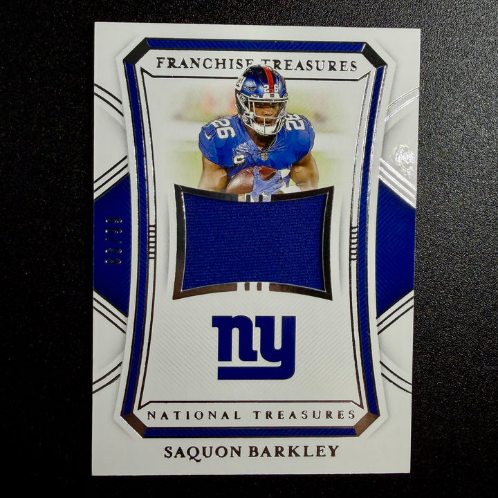 Saquon Barkley 2020 National Treasures Player Worn Patch (66/99)