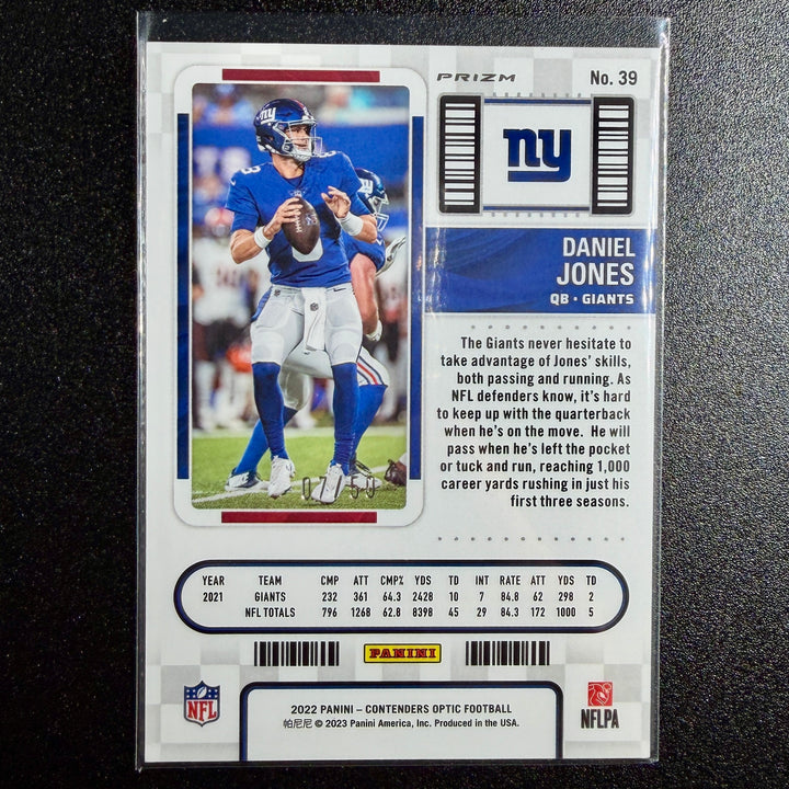 Daniel Jones 2022 Optic Contenders Season Ticket (07/50)