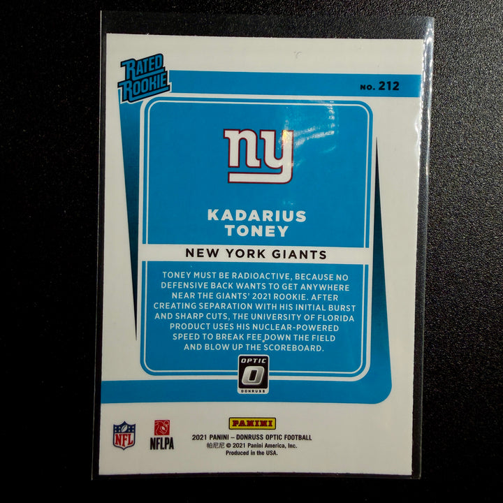 Kadarius Toney 2022 Donruss Optic Rated Rookie