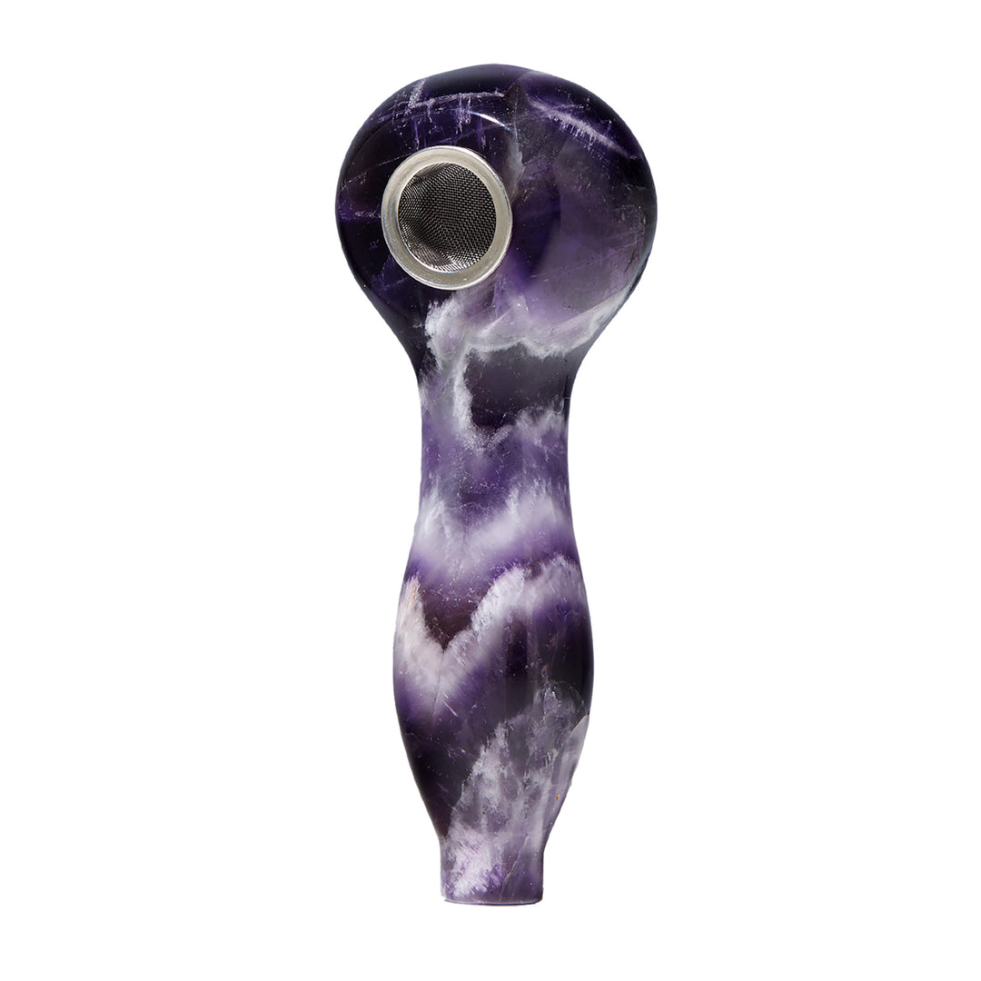 Amethyst Gemstone Spoon Pipe