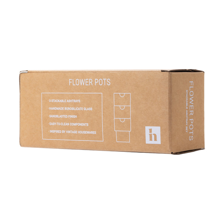 NWTN Home Flower Pots AshTray Set (Charcoal)