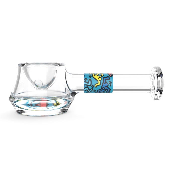 k haring glass spoon pipe