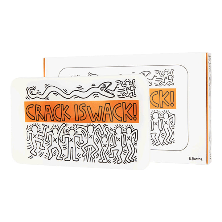 K. Haring “Crack is Wack” Glass Rolling Tray