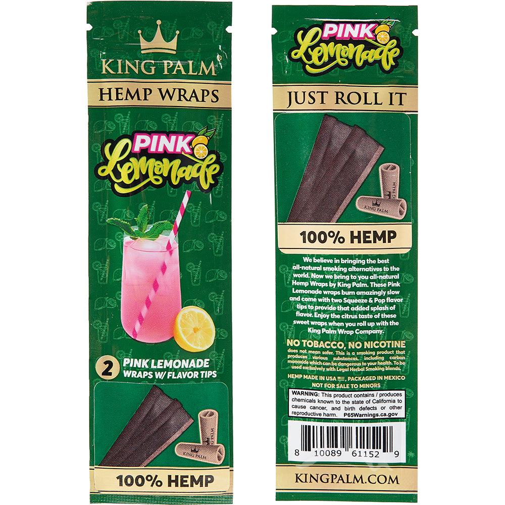 King Palm Hemp Wrap (Pink Lemonade) (30 Wraps)