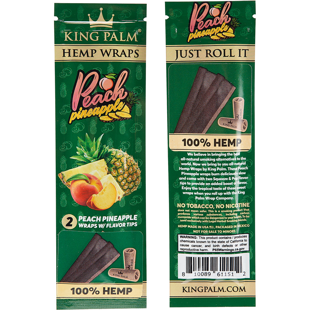 King Palm Hemp Wrap (Peach Pineapple) (30 Wraps)