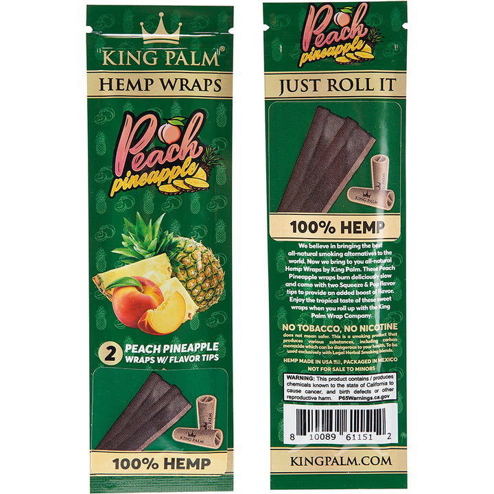 King Palm Hemp Wrap (Peach Pineapple) (30 Wraps)