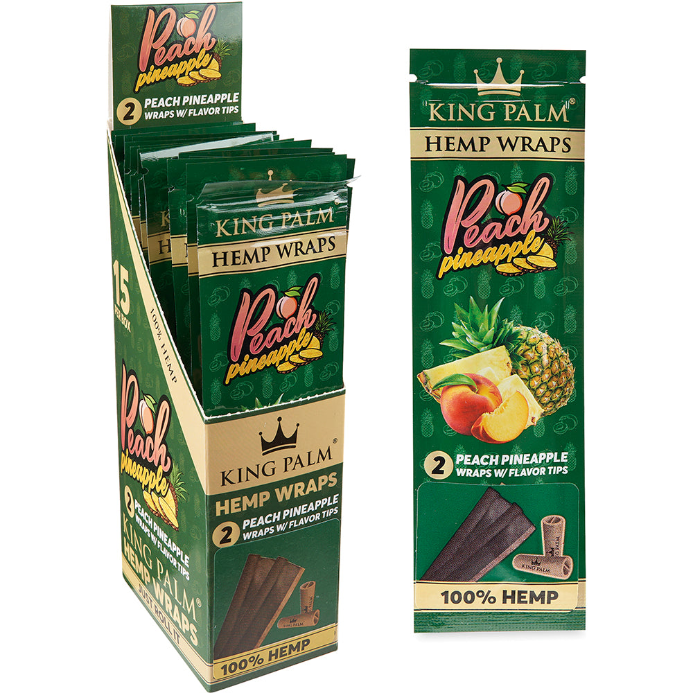 King Palm Hemp Wrap (Peach Pineapple) (30 Wraps) – SnowTree