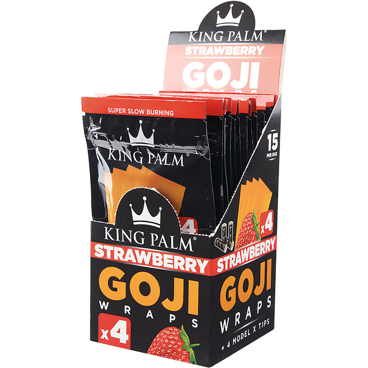 King Palm Goji Berry Wrap (Strawberry) (60 Wraps)