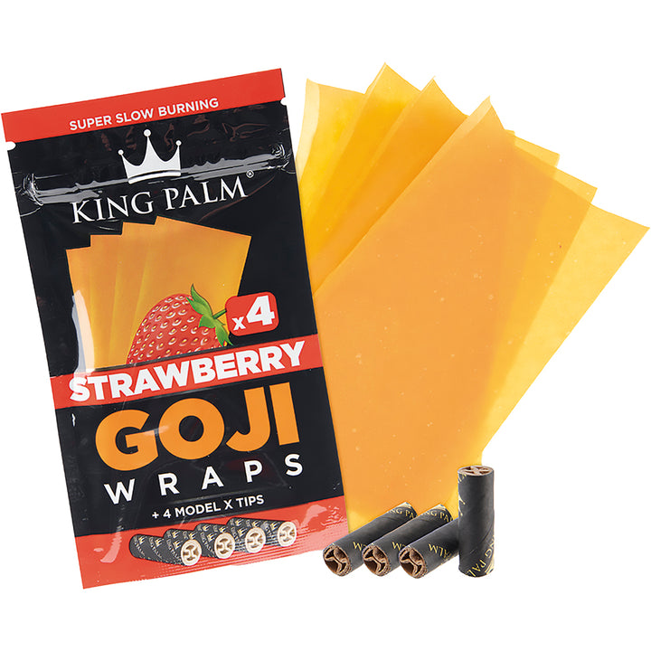 King Palm Goji Berry Wrap (Strawberry) (60 Wraps)
