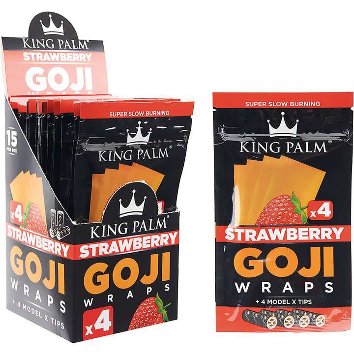 King Palm Goji Berry Wrap (Strawberry) (60 Wraps)