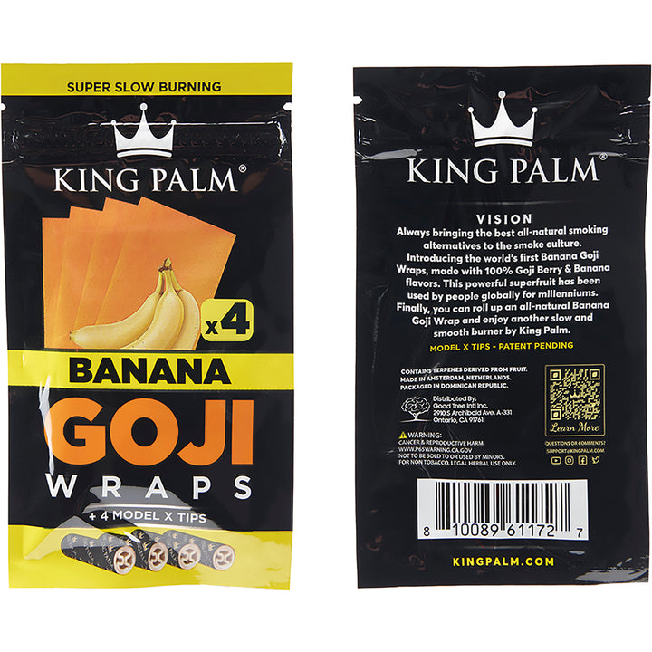 King Palm Goji Berry Wrap (Banana) (60 Wraps)