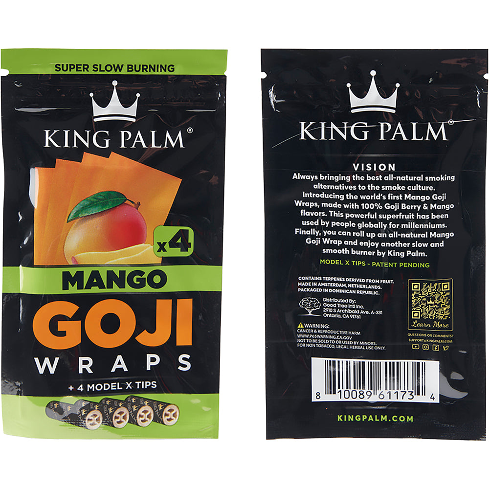 King Palm Goji Berry Wrap (Mango) (60 Wraps)