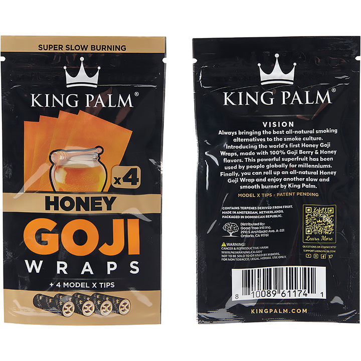 King Palm Goji Berry Wrap (Honey) (60 Wraps)
