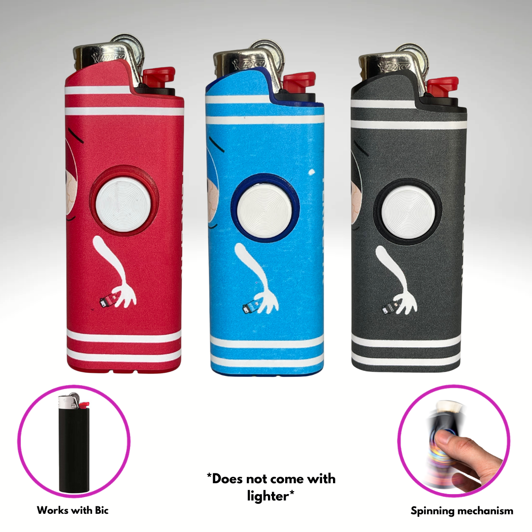 Towelie Pack "Blue, Black, Red" Fidget Spinner Lighter Case for Bic®