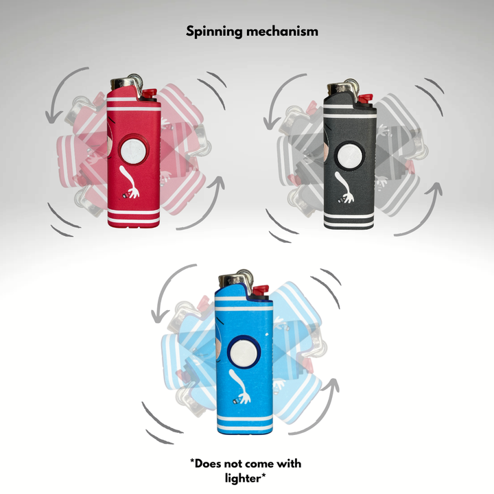 Towelie Pack "Blue, Black, Red" Fidget Spinner Lighter Case for Bic®