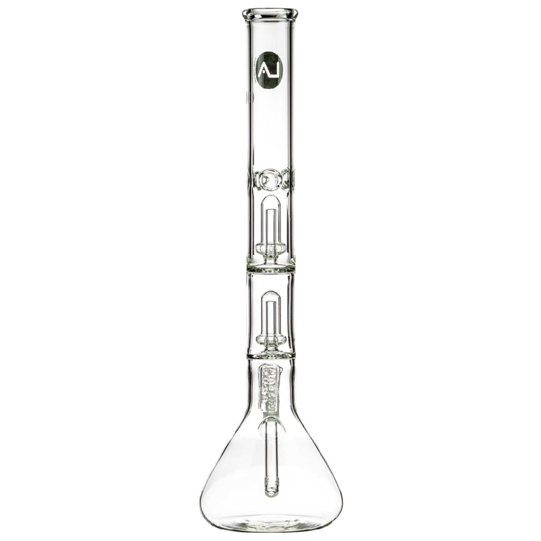  LA Pipes 20” 5mm Thick Double Showerhead Perc Beaker Bong