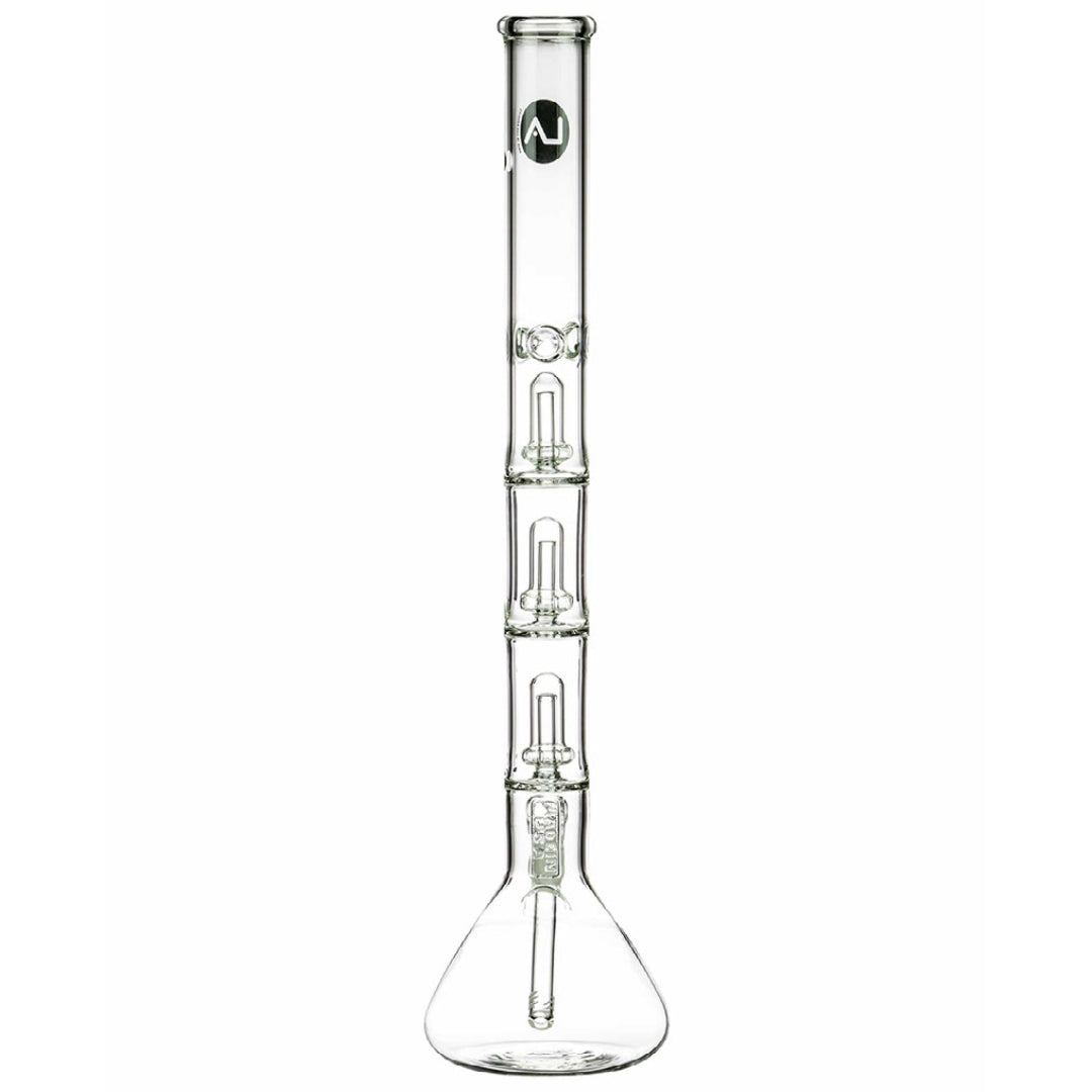  LA Pipes 24” 5mm Thick Triple Showerhead Perc Beaker Bong