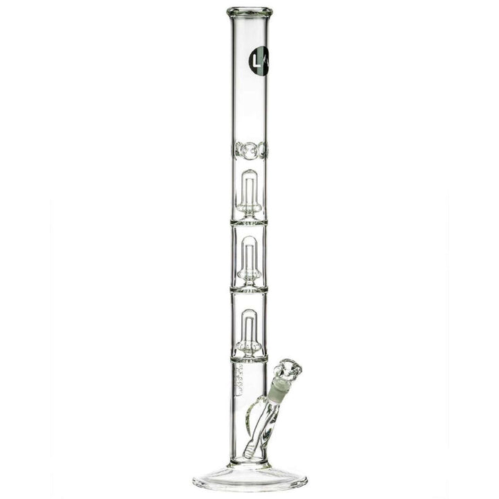 la pipes 24.5mm thick triple showerhead straight tube bong