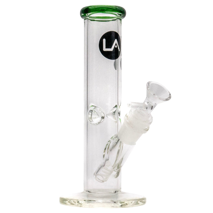 la pipes 8 colored straight tube bong green