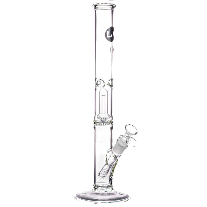 la pipes 14" double showerhead perc straight tube bong