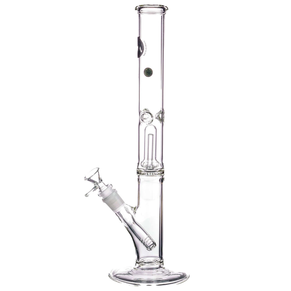 la pipes 14" double showerhead perc straight tube bong