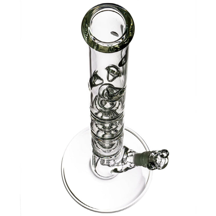 la pipes 14" double showerhead perc straight tube bong