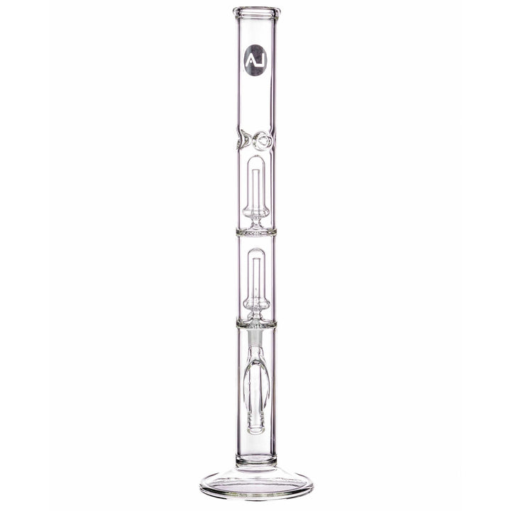 la pipes 14" double showerhead perc straight tube bong