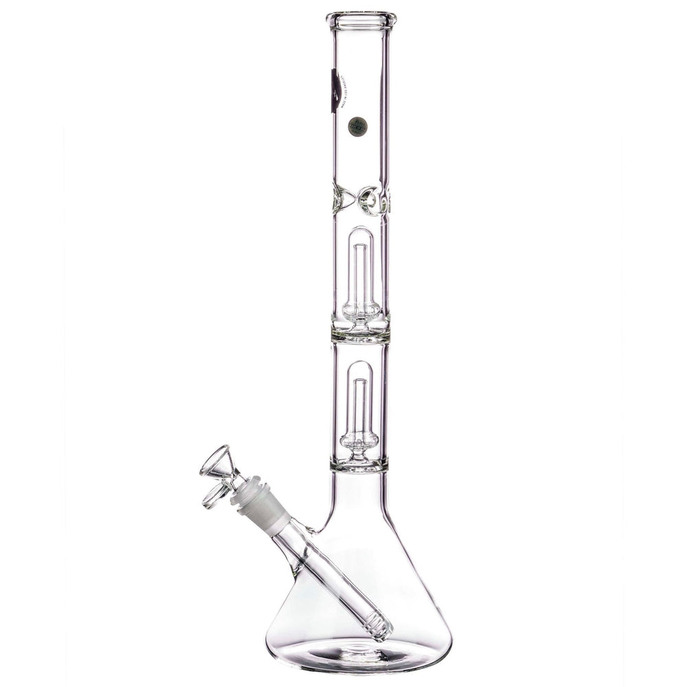  LA Pipes 14” Double Showerhead Perc Beaker Bong