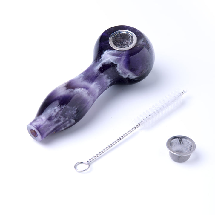 Amethyst Gemstone Spoon Pipe