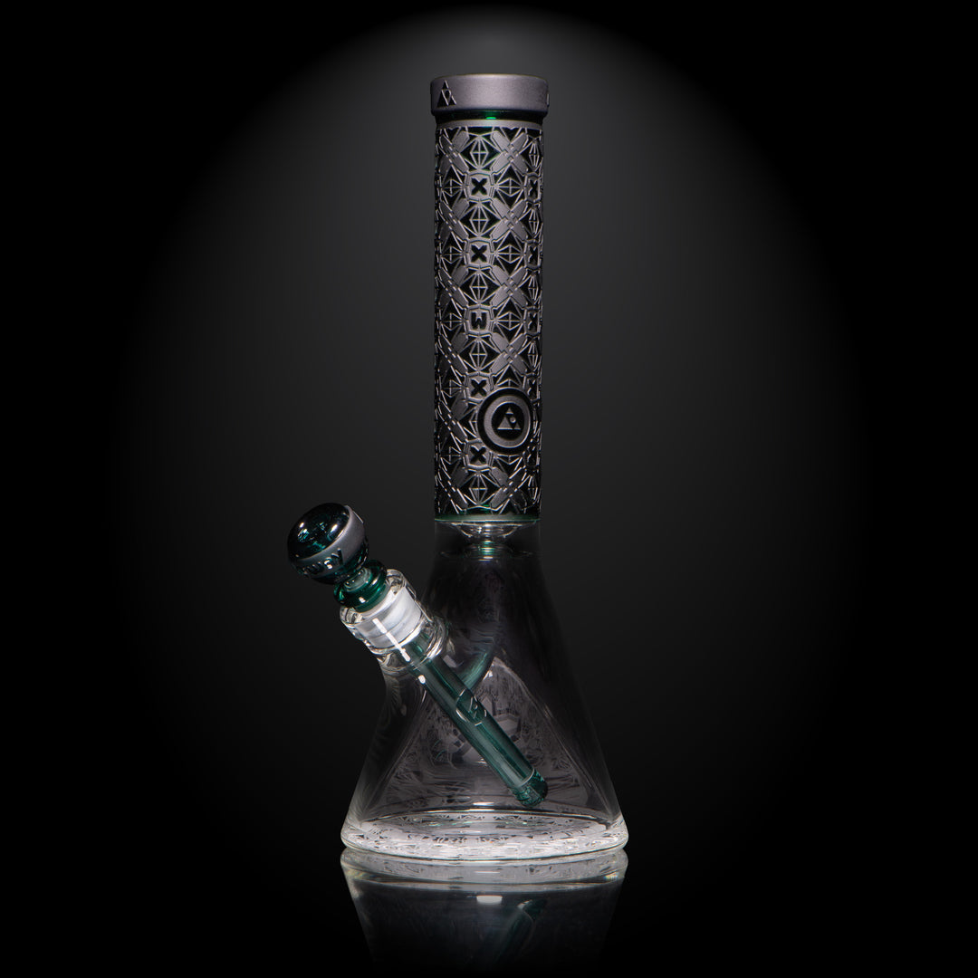 Milky Way Glass X-Morphic: EVO 14″ Beaker Bong (Teal)