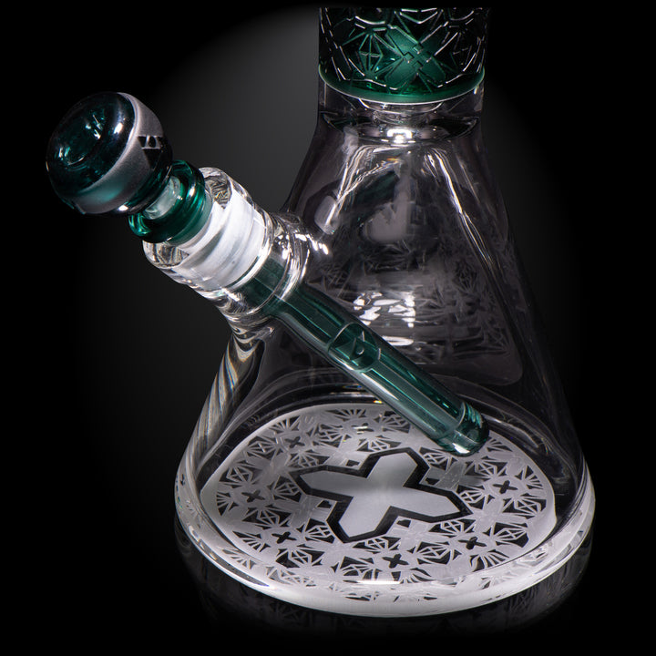 Milky Way Glass X-Morphic: EVO 14″ Beaker Bong (Teal)