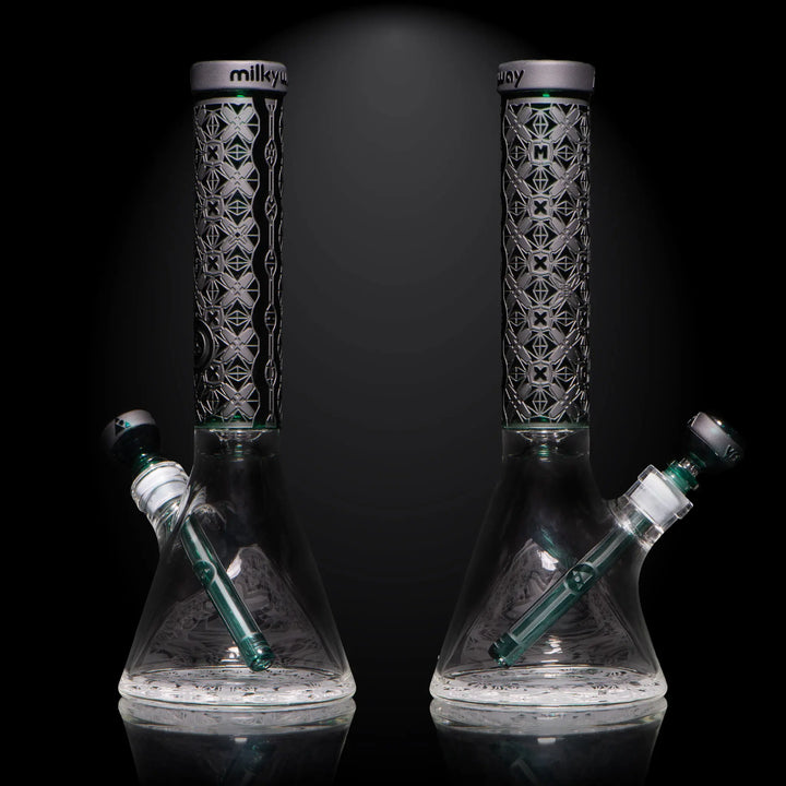 Milky Way Glass X-Morphic: EVO 14″ Beaker Bong (Teal)