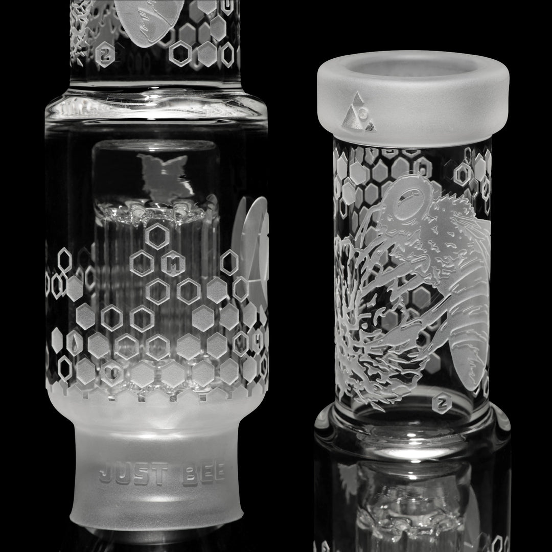 Milky Way Glass Hive Colony 11″ Beaker Bong with Tree Perc