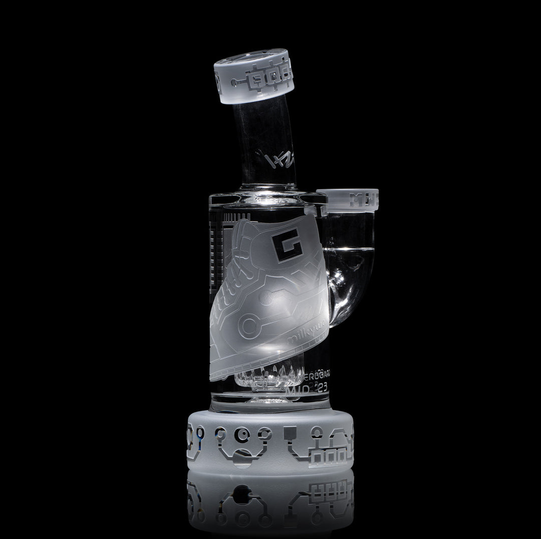 Milky Way Glass Motherboard Mid 6" Dab Rig (Clear)