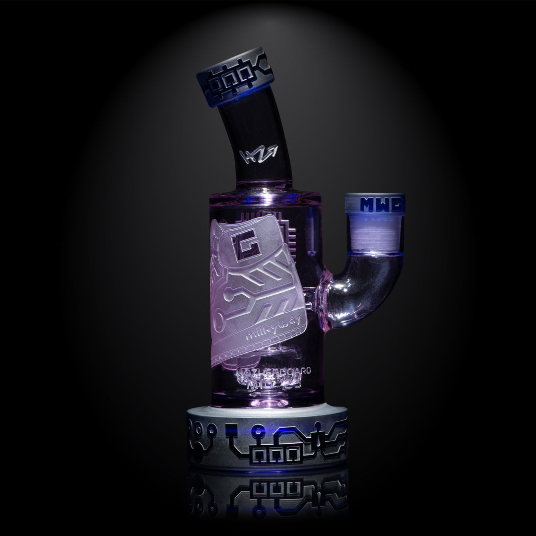 Milky Way Glass Motherboard Mid 6" Dab Rig (Purple)