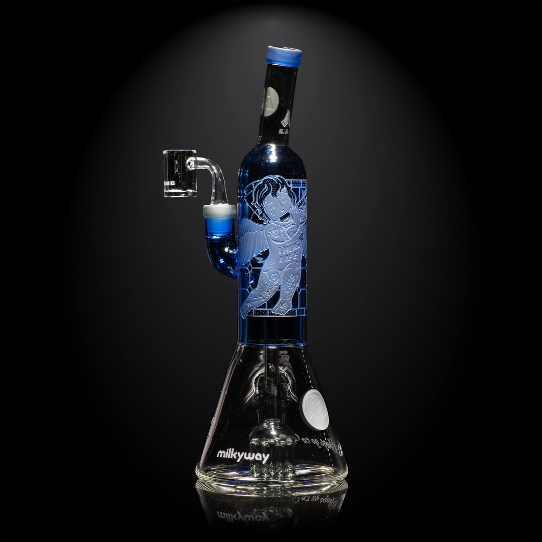 Milky Way Glass Thug Life 13" Dab Rig (Blue)