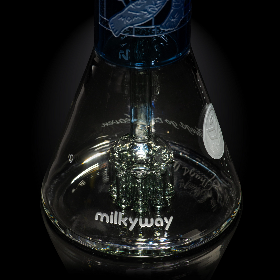 Milky Way Glass Thug Life 13" Dab Rig (Blue)