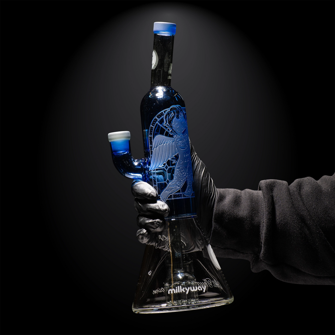 Milky Way Glass Thug Life 13" Dab Rig (Blue)