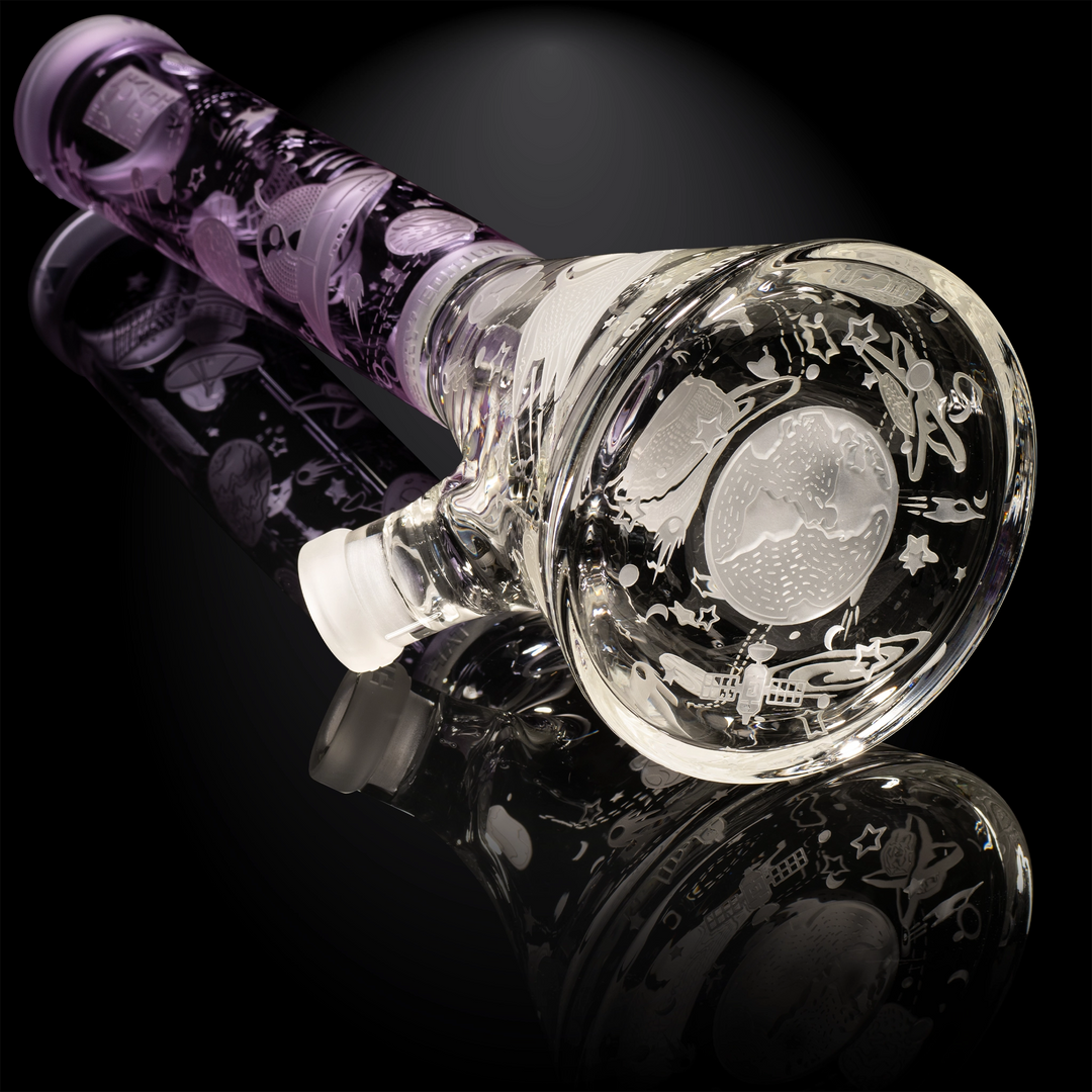 Milky Way Glass Space Odyssey: 4001 AD 14″ Beaker Bong (Purple)